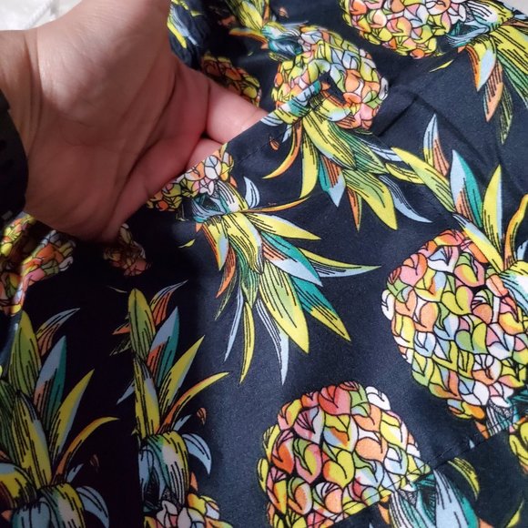 Pineapple Print Summer Shorts, XXXL - Picture 5 of 6